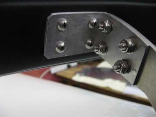 Screws with min 2 threads clear of nuts.