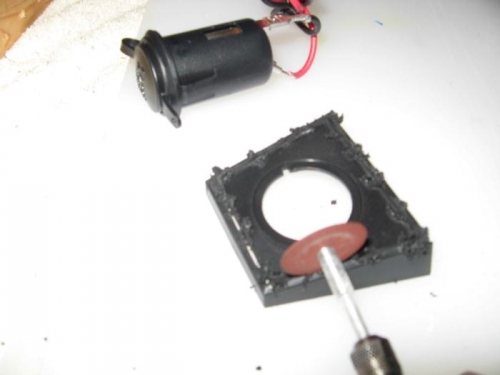 Reshaping the mount plate.