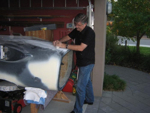 More sanding on the underside.