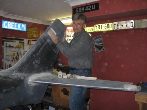 Sanding veryical fin