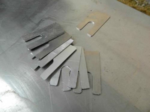 The extra spar bolt spacers I made at home.