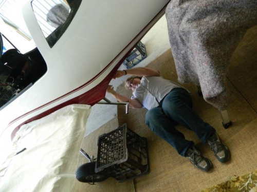 Sheryl on the other end of the bolts ....