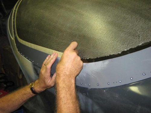 Masking above the skin to keep resin off the canopy