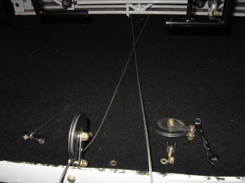 Front cables  pulleys going together