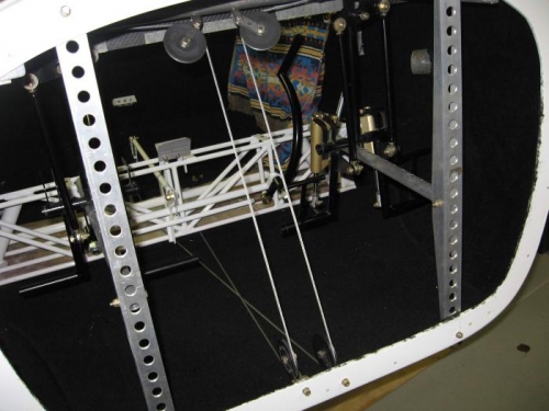 Rudder cables completed.