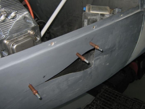 All fitted - duct clecoed in place.