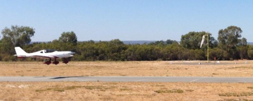 Sky below the wheels at last ...