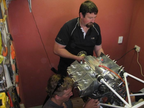 John WP & Rodney fitting engine.