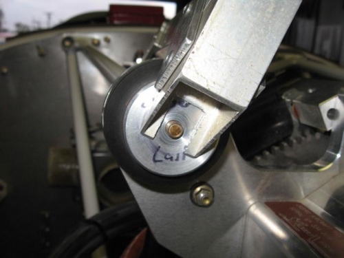 Bushes compressed with bolt showing.