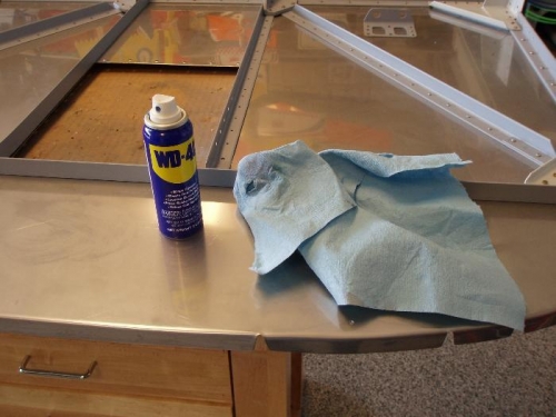 WD40 removes sticky glue