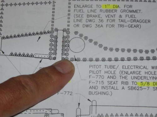 Enlarge pilot hole to 5/8