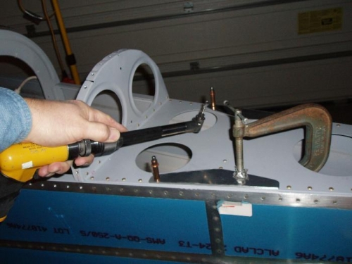 Clamp and drill from underneath