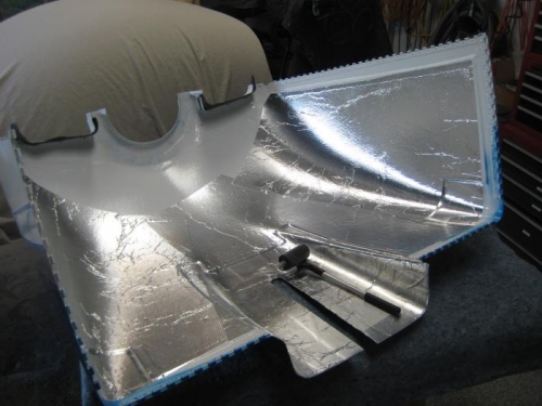 Aluminum foil on lower cowl