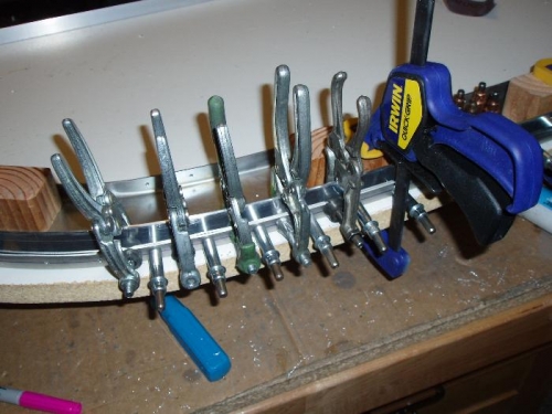 Lots of clamps.