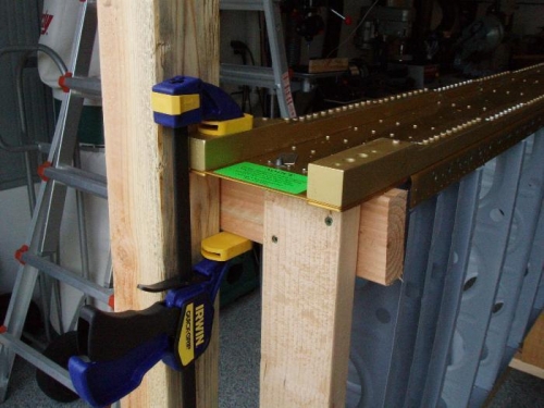 Inboard End Clamped on 2X4