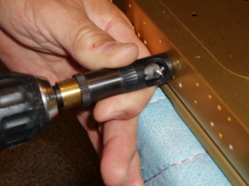 countersink rivet holes.