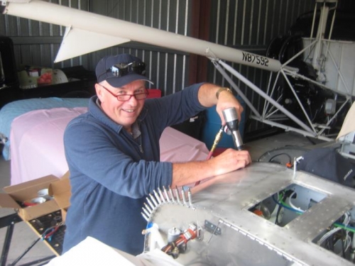 Bob Mann Pounding Rivets