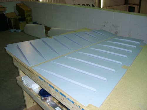 Both skins with stiffeners