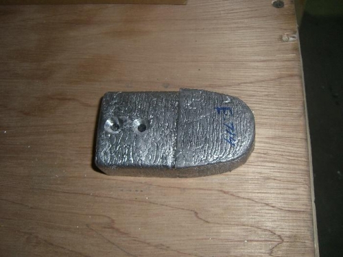 Dimpled the e713 screw heads that attach the counter weight.