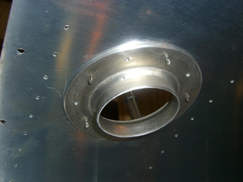 Left fuel tank flange.