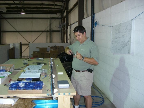 Deburing VA-146 bearing assembly.