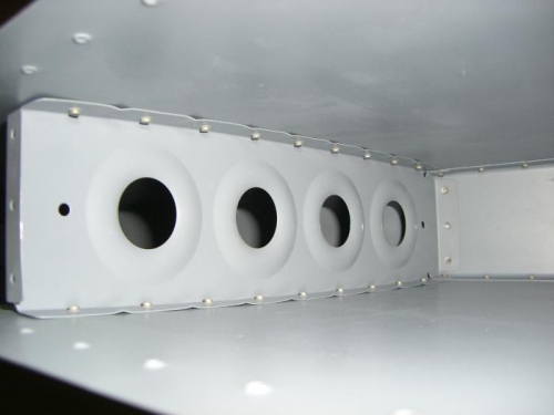 Vertical Stabilizer rib with good rivets.