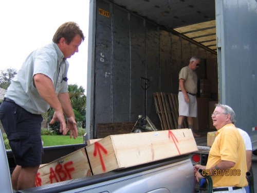 Slide Boxes into Pickup from Van