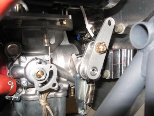 this extension arm is provided from Jab USA to increase throttle cable throw
