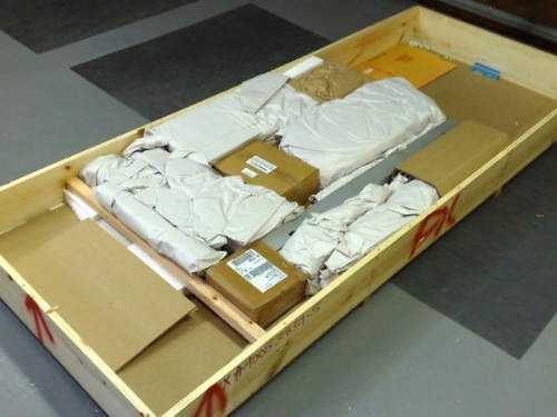 Unpacking the crates