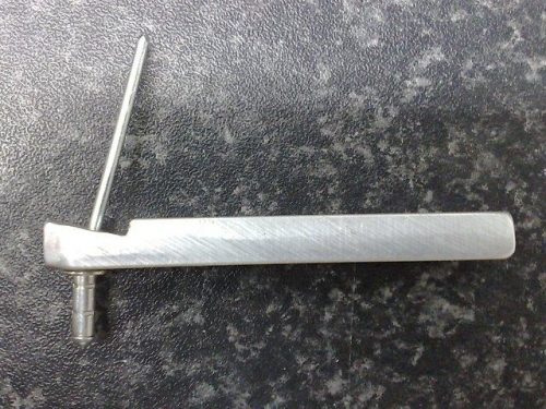 Flush rivet stem at angle