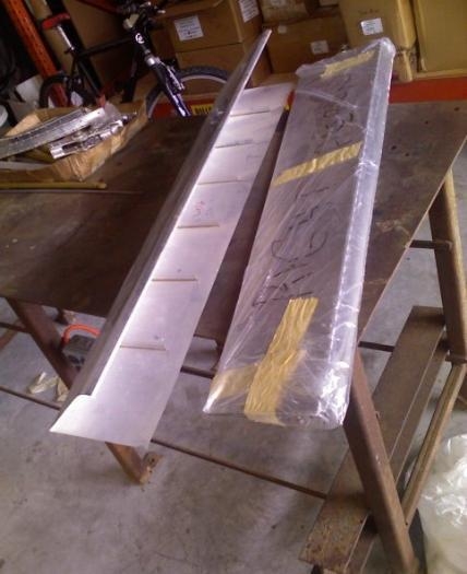 The RH aileron complete. LH needs fabrication.