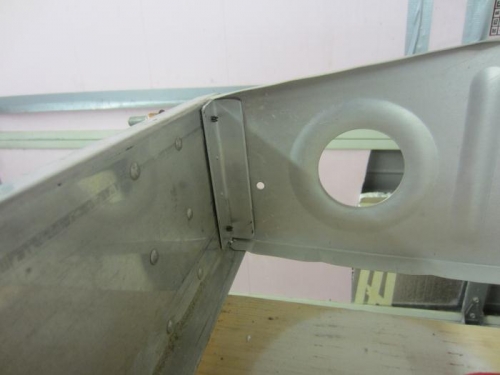 Fabricated a piece of angle to reinforce end rib