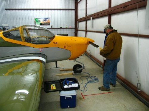 Bret setting up aircraft scales