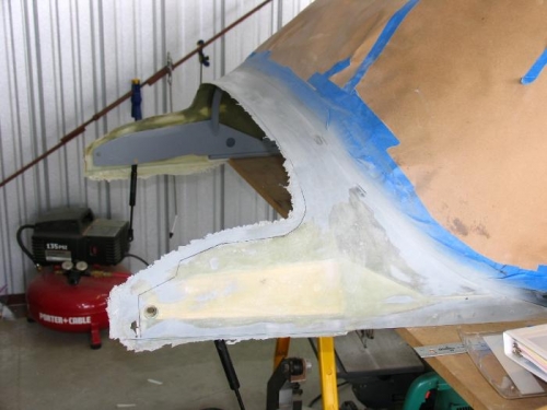 Fiberglass after it was removed from the fuselage.