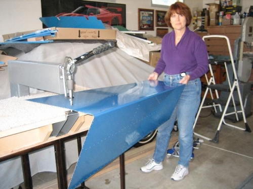 My wife Rose helping with dimpling