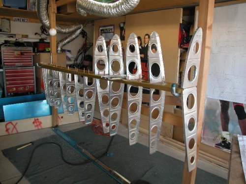 Matchdrilling and clecoing the ribs