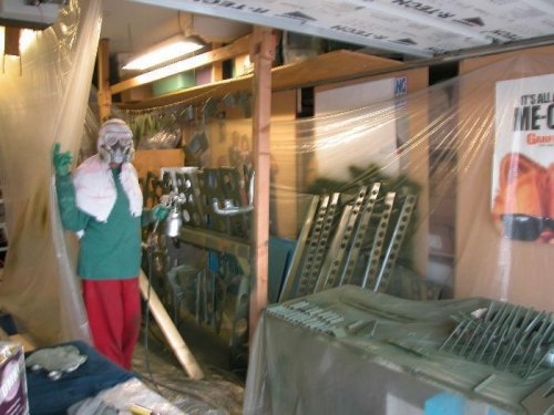 Trying to protect myself from the fumes