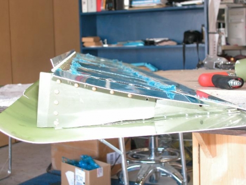 Inboard end of left flap