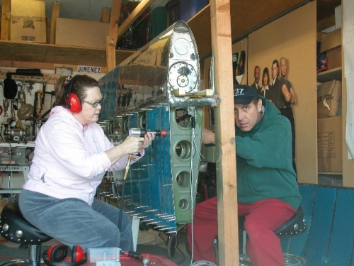 My wife Mary Anne got checked out on riveting