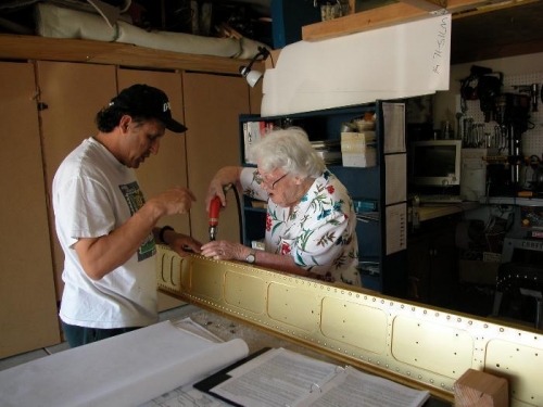 Aunt Rita took over and did the countersink drilling.