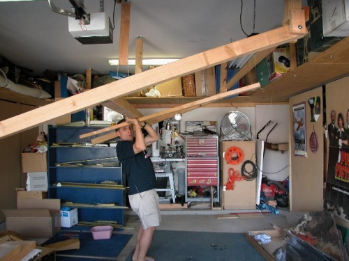 Here I am lowering it into position.