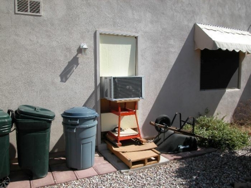 the AC from the outside.