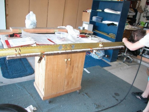 Laying out the Horiz Stab for riveting