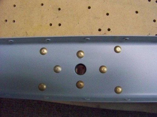 Back side of suppport bracket & nut plate