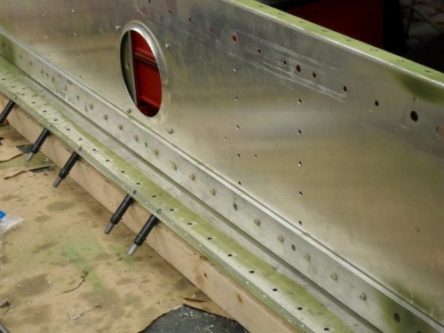 Rivets bucked, and ready to pull A5 rivets.