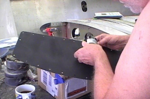 Positioning compass on removable panel