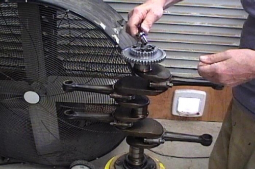 Reinstalling rear crankshaft gear