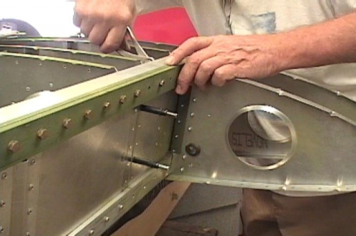 Clecoing nose rib in place