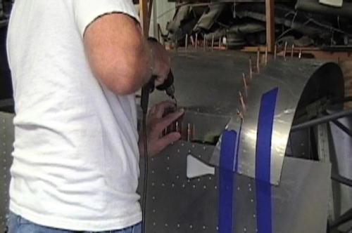 back drilling rivet holes