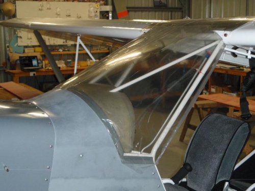 Trial fit of acrylic wind sheild